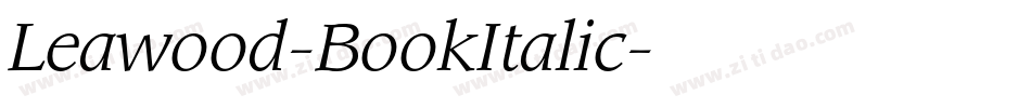 Leawood-BookItalic字体转换