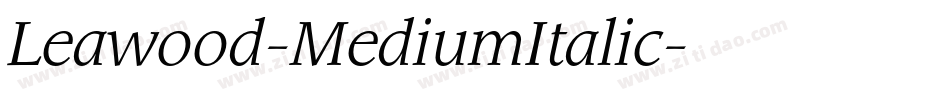 Leawood-MediumItalic字体转换