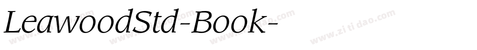 LeawoodStd-Book字体转换