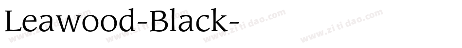 Leawood-Black字体转换