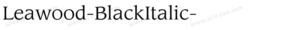 Leawood-BlackItalic字体转换