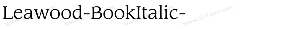 Leawood-BookItalic字体转换