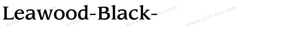 Leawood-Black字体转换