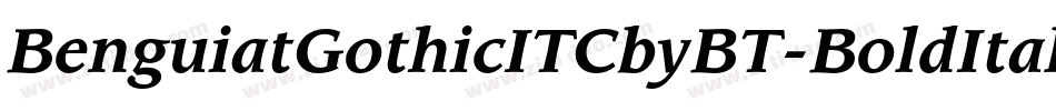 BenguiatGothicITCbyBT-BoldItal字体转换