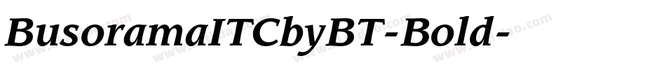 BusoramaITCbyBT-Bold字体转换