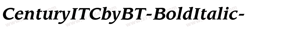 CenturyITCbyBT-BoldItalic字体转换
