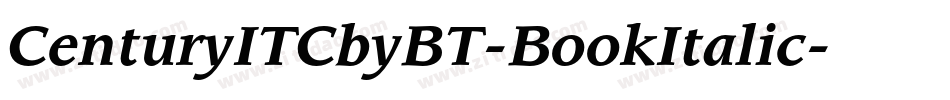 CenturyITCbyBT-BookItalic字体转换