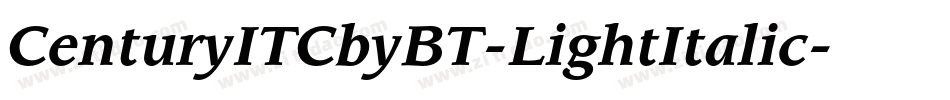CenturyITCbyBT-LightItalic字体转换