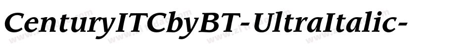 CenturyITCbyBT-UltraItalic字体转换