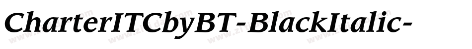 CharterITCbyBT-BlackItalic字体转换