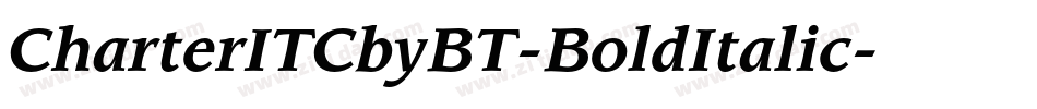CharterITCbyBT-BoldItalic字体转换