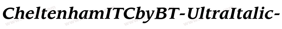 CheltenhamITCbyBT-UltraItalic字体转换