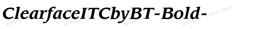 ClearfaceITCbyBT-Bold字体转换