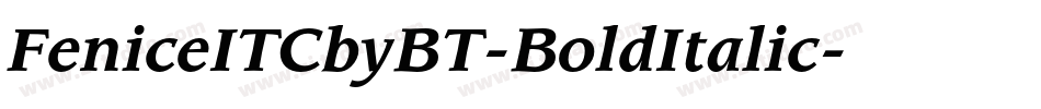 FeniceITCbyBT-BoldItalic字体转换