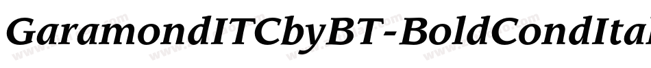 GaramondITCbyBT-BoldCondItalic字体转换