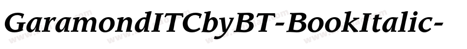 GaramondITCbyBT-BookItalic字体转换