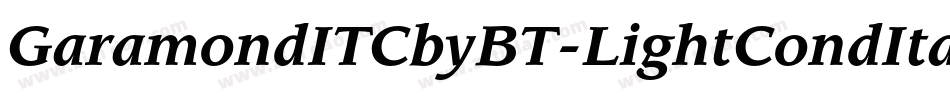 GaramondITCbyBT-LightCondItalic字体转换