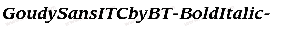 GoudySansITCbyBT-BoldItalic字体转换