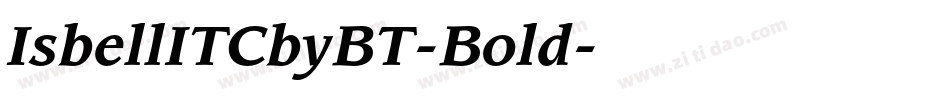 IsbellITCbyBT-Bold字体转换