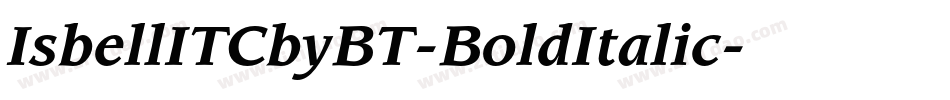 IsbellITCbyBT-BoldItalic字体转换