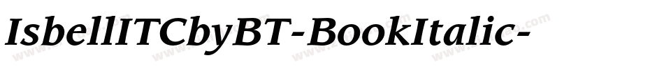 IsbellITCbyBT-BookItalic字体转换