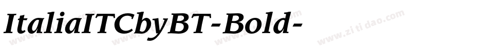 ItaliaITCbyBT-Bold字体转换