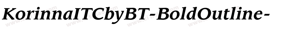 KorinnaITCbyBT-BoldOutline字体转换