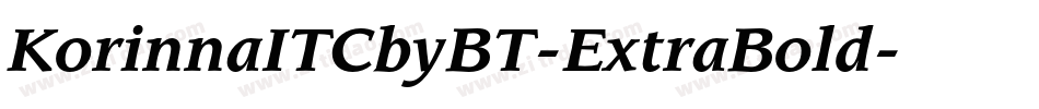 KorinnaITCbyBT-ExtraBold字体转换