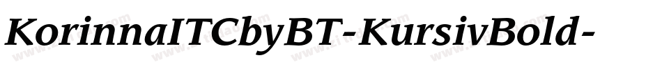 KorinnaITCbyBT-KursivBold字体转换