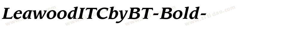LeawoodITCbyBT-Bold字体转换