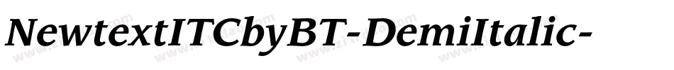 NewtextITCbyBT-DemiItalic字体转换