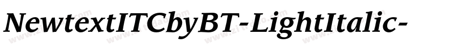 NewtextITCbyBT-LightItalic字体转换