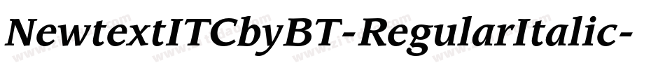 NewtextITCbyBT-RegularItalic字体转换