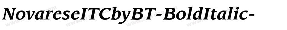 NovareseITCbyBT-BoldItalic字体转换