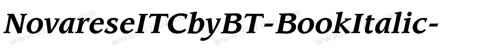 NovareseITCbyBT-BookItalic字体转换