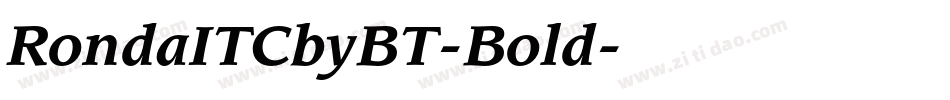 RondaITCbyBT-Bold字体转换