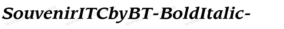 SouvenirITCbyBT-BoldItalic字体转换
