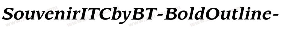 SouvenirITCbyBT-BoldOutline字体转换