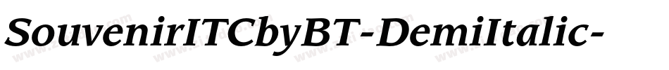 SouvenirITCbyBT-DemiItalic字体转换