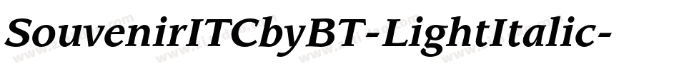 SouvenirITCbyBT-LightItalic字体转换
