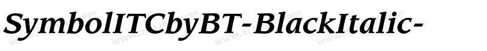 SymbolITCbyBT-BlackItalic字体转换