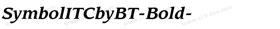 SymbolITCbyBT-Bold字体转换
