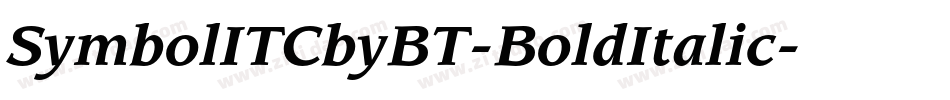 SymbolITCbyBT-BoldItalic字体转换