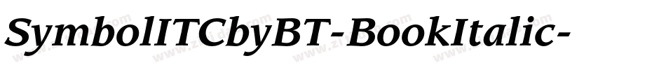 SymbolITCbyBT-BookItalic字体转换