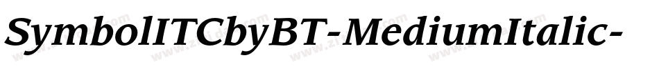 SymbolITCbyBT-MediumItalic字体转换