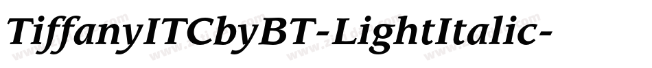 TiffanyITCbyBT-LightItalic字体转换