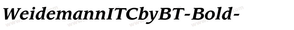 WeidemannITCbyBT-Bold字体转换