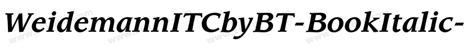 WeidemannITCbyBT-BookItalic字体转换