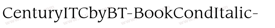 CenturyITCbyBT-BookCondItalic字体转换