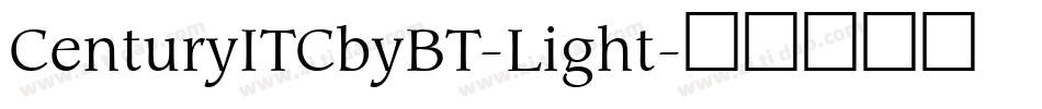 CenturyITCbyBT-Light字体转换